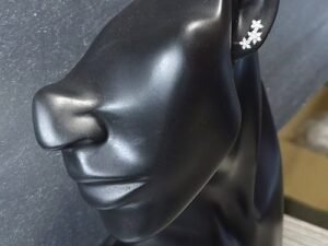 дамски сребърни обеци звезди по ухото звездички с камъни бели топ най нова колекция лукс фешън мода хай лайф идеални за всекидневна употреба както и за вечерта нощен клуб бар найт лайф