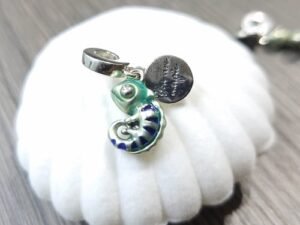 Елегантен сребърен талисман за гривна пандора екзотичен любимец .Pandora .Сребро 925 и горещ емайл .Родиран против потъмняване