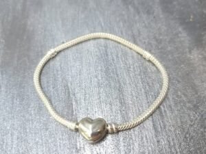 талисмани тип Пандора със закопчалка Овално Сърце Plain