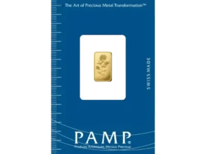Луксозно инвестиционно златно кюлче PAMP с висока проба и гарантирано качество.
