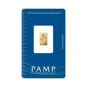 Луксозно инвестиционно златно кюлче PAMP с висока проба и гарантирано качество.