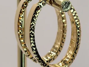 Златни обеци с френско закопчаване