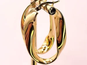 обеци злато 585 овални