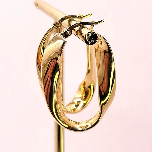 обеци злато 585 овални