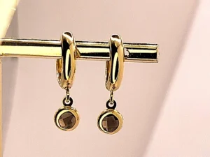 луксозни златни обеци треперушки с блясък Andromeda